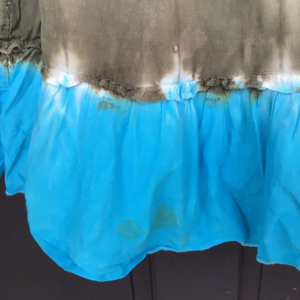 The Children's Place Dress Girls Sz 6 Blue Tie Dye Sleeveless Camisole Boho - Picture 4 of 11